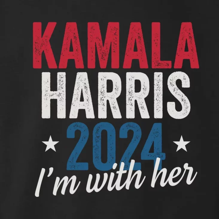 Kamala Harris 2024 Support IM With Her Kamala Harris 2024 Toddler Hoodie