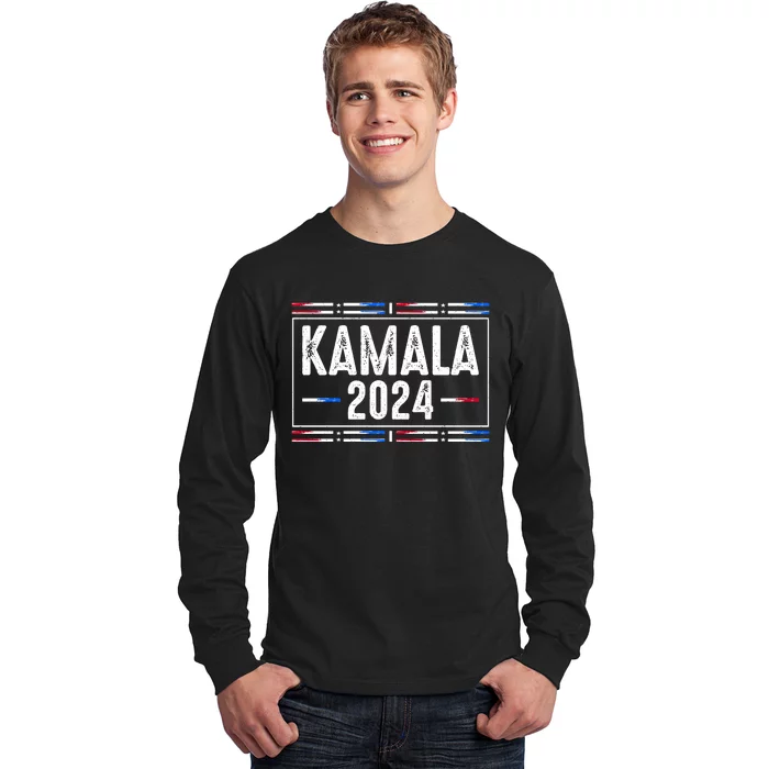 Kamala Harris 2024 Campaign Support Print Long Sleeve Shirt