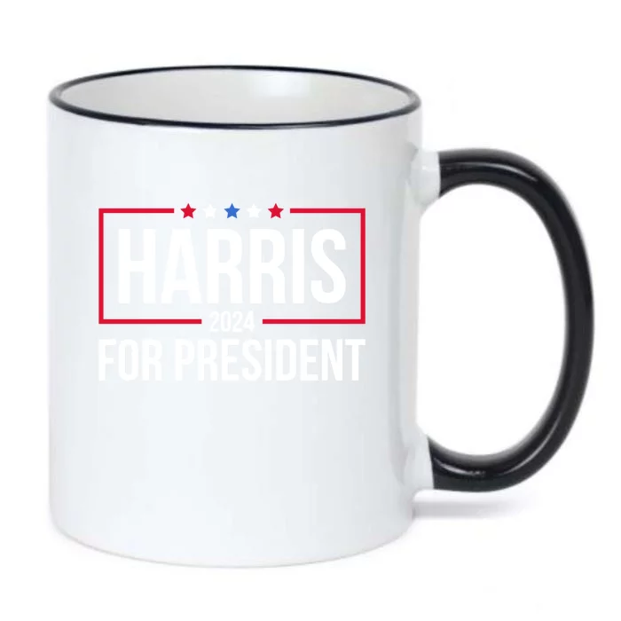 Kamala Harris 2024 Us Flag Democratic President Gift Black Color Changing Mug