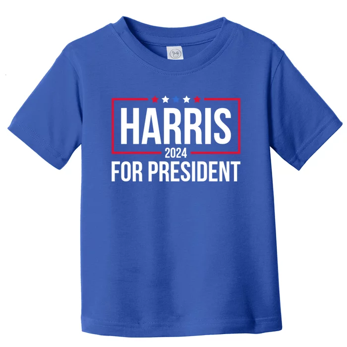 Kamala Harris 2024 Us Flag Democratic President Gift Toddler T-Shirt