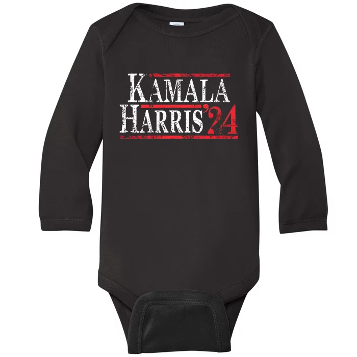 Kamala Harris 2024 For President Campaign Baby Long Sleeve Bodysuit