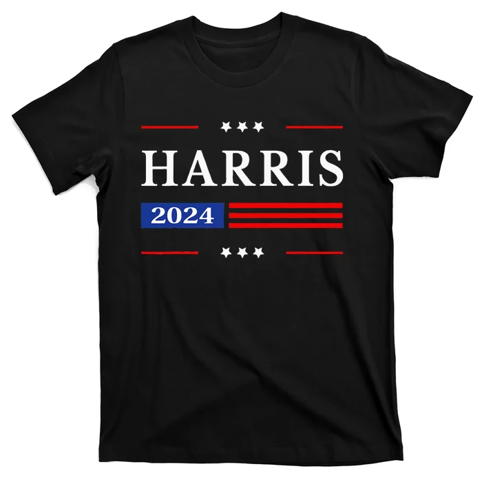 Kamala Harris 2024 Harris 2024 For President American Flag T-Shirt