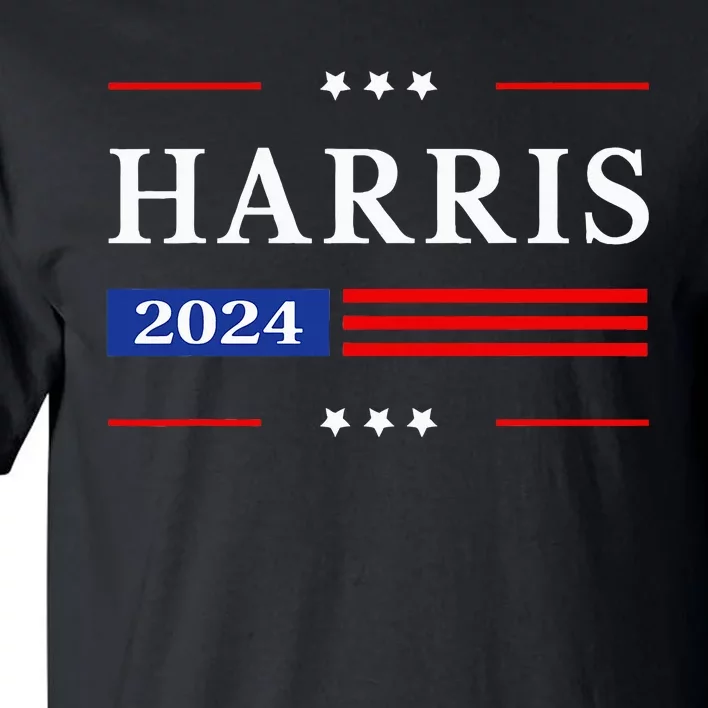 Kamala Harris 2024 Harris 2024 For President American Flag Tall T-Shirt