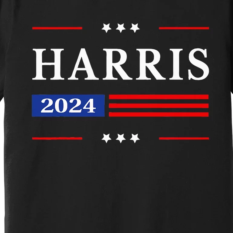 Kamala Harris 2024 Harris 2024 For President American Flag Premium T-Shirt