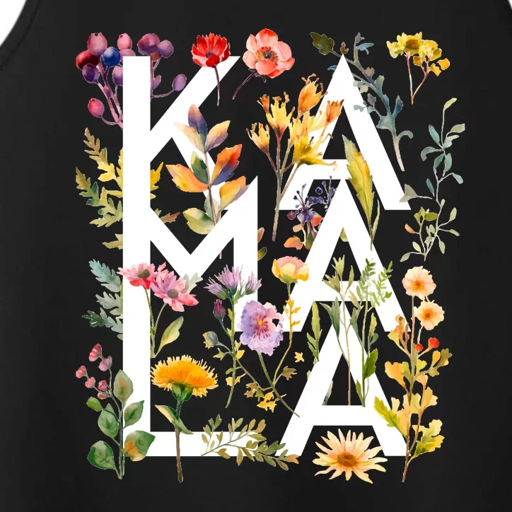 Kamala Harris 2024 Election Floral Flowers Performance Tank