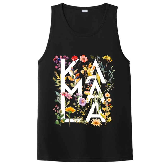 Kamala Harris 2024 Election Floral Flowers Performance Tank