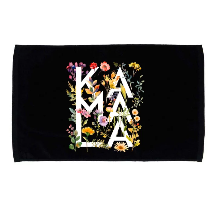 Kamala Harris 2024 Election Floral Flowers Microfiber Hand Towel