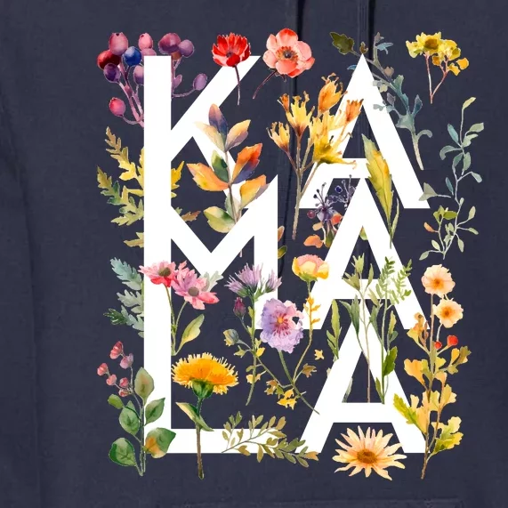 Kamala Harris 2024 Election Floral Flowers Premium Hoodie