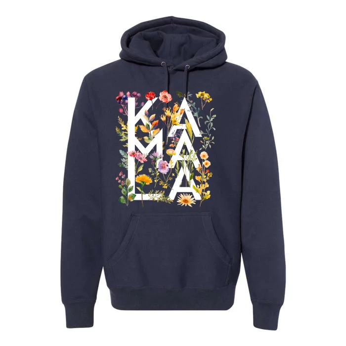 Kamala Harris 2024 Election Floral Flowers Premium Hoodie