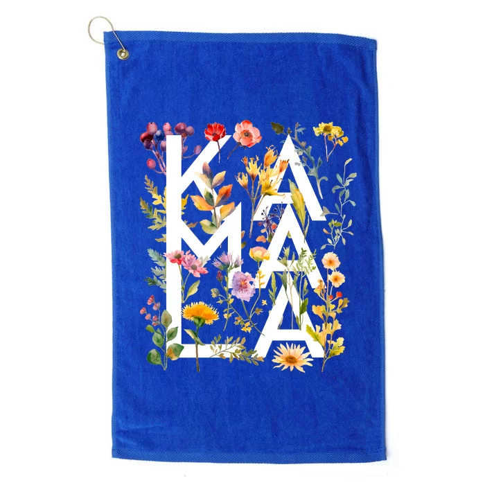 Kamala Harris 2024 Election Floral Flowers Platinum Collection Golf Towel