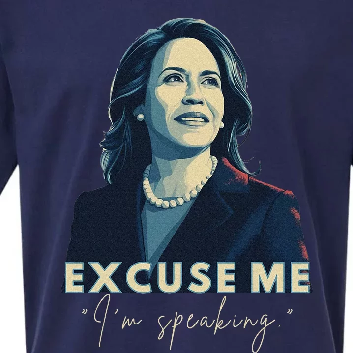 Kamala Harris 2024 Excuse Me IM Speaking Funny Saying Sueded Cloud Jersey T-Shirt