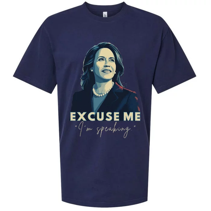 Kamala Harris 2024 Excuse Me IM Speaking Funny Saying Sueded Cloud Jersey T-Shirt