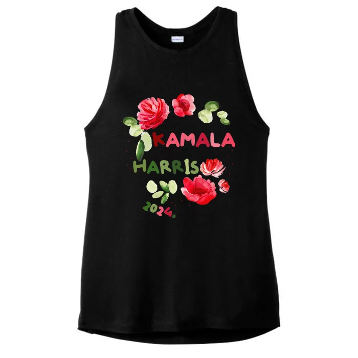 Kamala Harris 2024 President Funny America Election Ladies Tri-Blend Wicking Tank