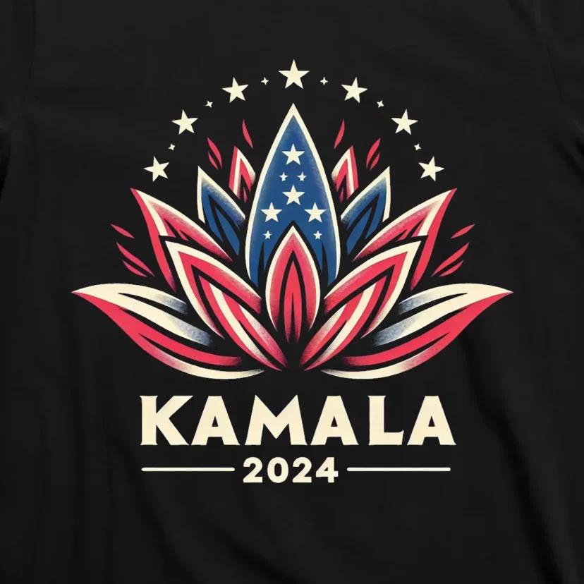 Kamala Harris 2024 Presidential Campaign American Lotus T-Shirt