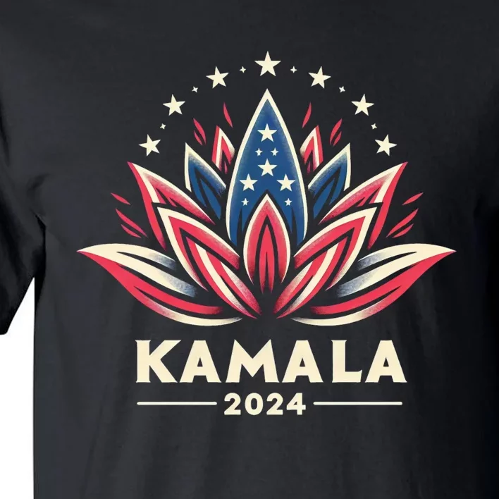 Kamala Harris 2024 Presidential Campaign American Lotus Tall T-Shirt