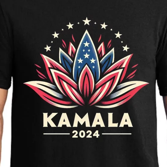 Kamala Harris 2024 Presidential Campaign American Lotus Pajama Set