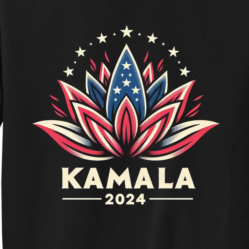 Kamala Harris 2024 Presidential Campaign American Lotus Tall Sweatshirt