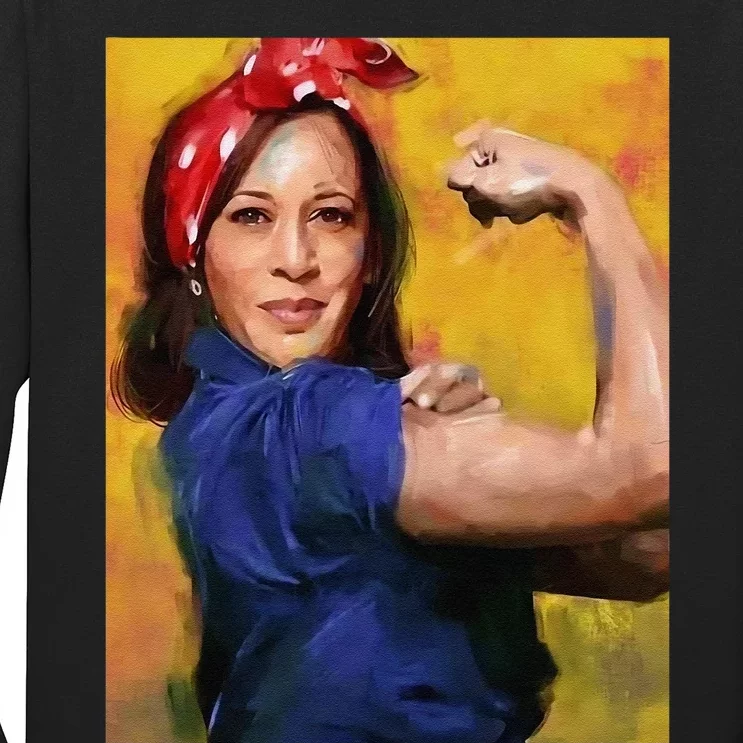 Kamala Harris 2024 Rosie The Riveter Childless Cat Lady Vote Long Sleeve Shirt