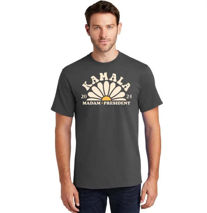 Kamala Harris 2024 Madam President Sunflower Tall T-Shirt