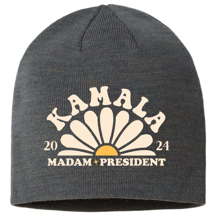 Kamala Harris 2024 Madam President Sunflower 8 1/2in Sustainable Knit Beanie