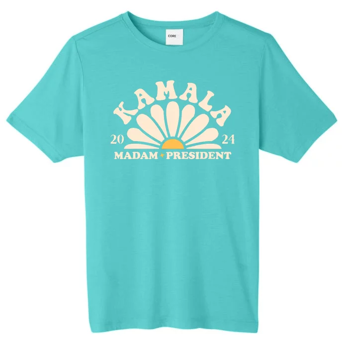 Kamala Harris 2024 Madam President Sunflower ChromaSoft Performance T-Shirt