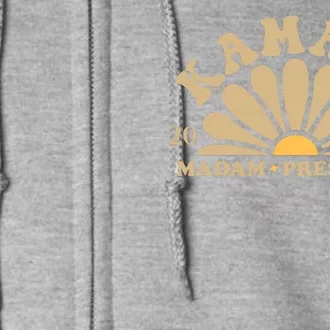 Kamala Harris 2024 Madam President Sunflower Full Zip Hoodie