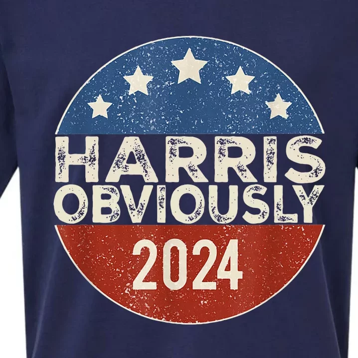 Kamala Harris 2024 Harris Obviously Sueded Cloud Jersey T-Shirt