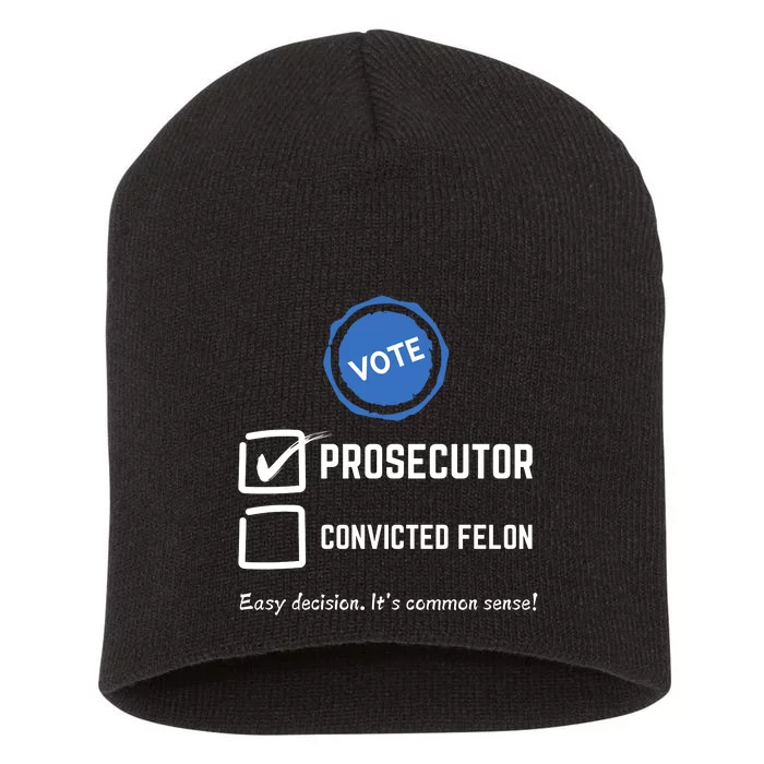 Kamala Harris 2024 Prosecuter Short Acrylic Beanie