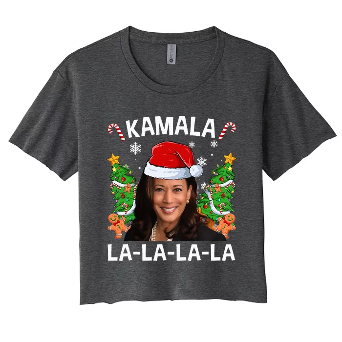 Kamala Harris 2024 Christmas Comma La Women's Crop Top Tee