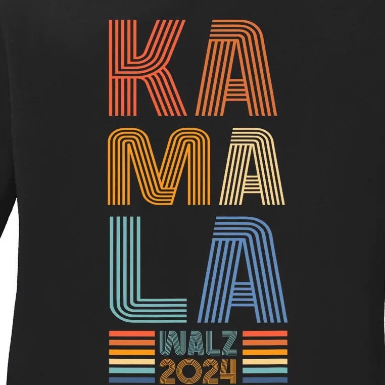 Kamala Harris 2024 For President Election Harris Walz Tim Waltz Ladies Long Sleeve Shirt