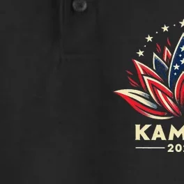 Kamala Harris 2024 Presidential Campaign American Lotus Dry Zone Grid Performance Polo