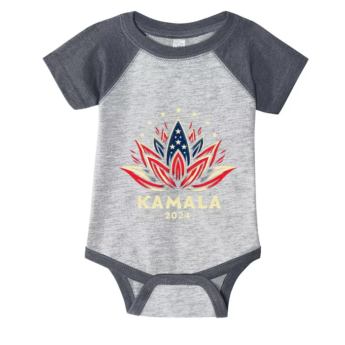 Kamala Harris 2024 Presidential Campaign American Lotus Infant Baby Jersey Bodysuit