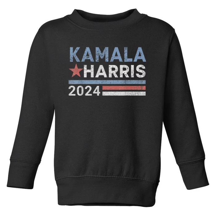 Kamala Harris 2024 For President Election Campaign Toddler Sweatshirt