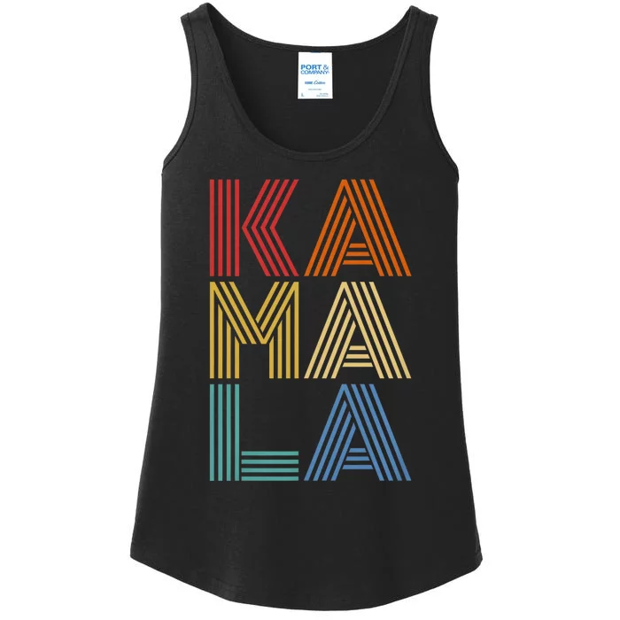 Kamala Harris 2024 Vintage Retro Style Ladies Essential Tank