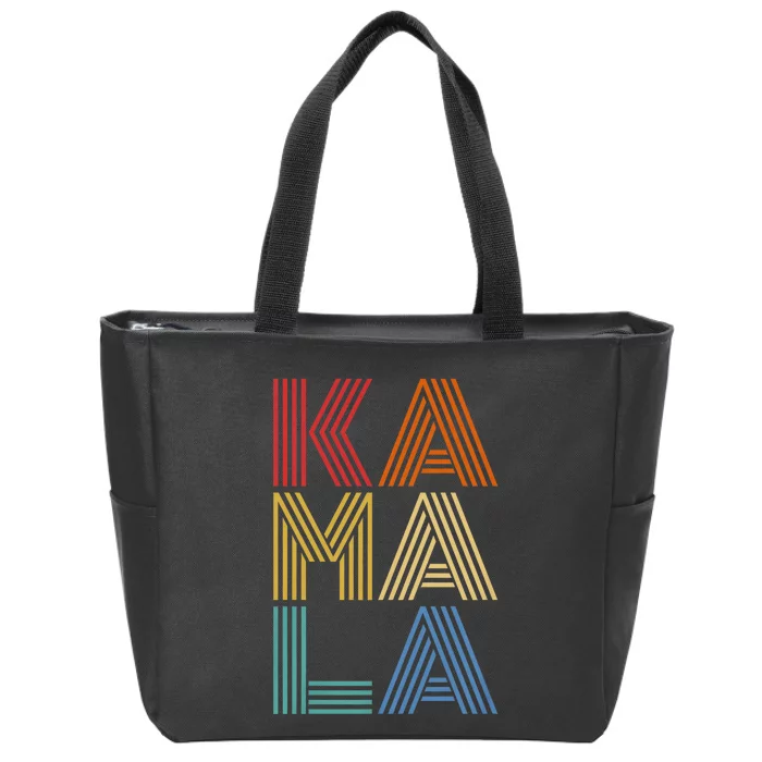 Kamala Harris 2024 Vintage Retro Style Zip Tote Bag