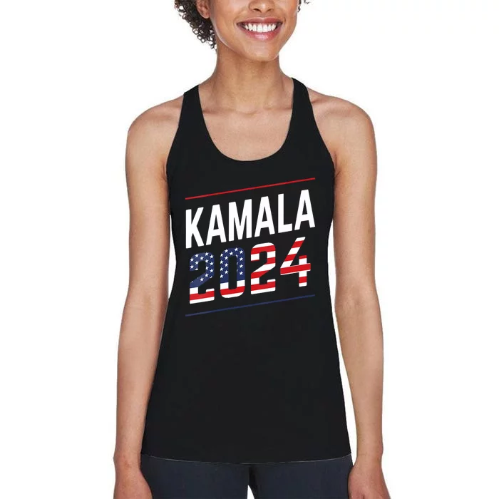 Kamala Harris 2024 President Campaign Women's Racerback Tank