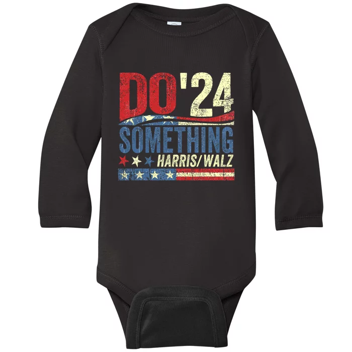 Kamala Harris 2024 Election Michelle Obama Do Something Baby Long Sleeve Bodysuit