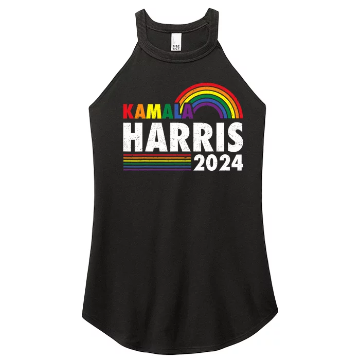 Kamala Harris 2024 Rainbow Gay Pride Lgbt Election 2024 Women’s Perfect Tri Rocker Tank