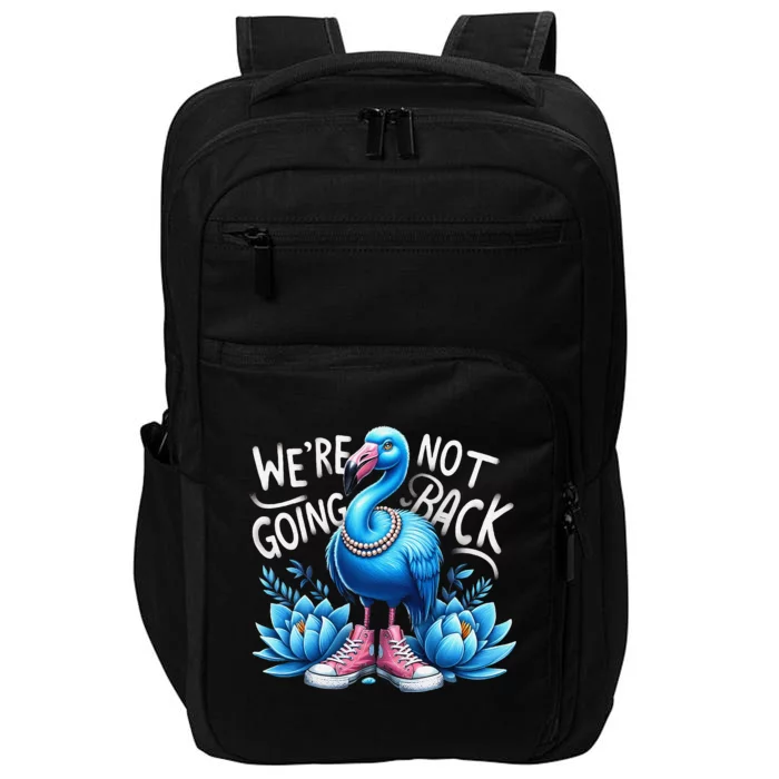 Kamala Harris 2024 Vintage Flamingo Were Not Going Back Impact Tech Backpack