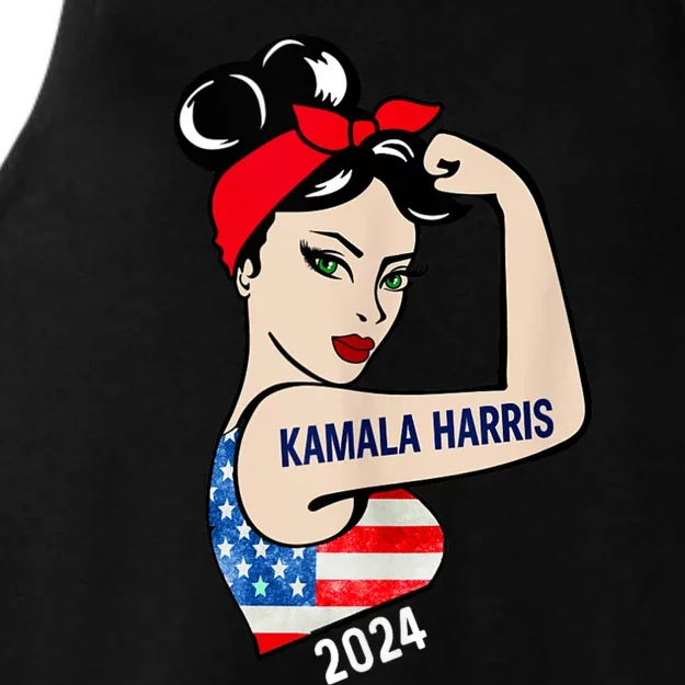 Kamala Harris 2024 President America Election Vote Women Ladies Tri-Blend Wicking Tank