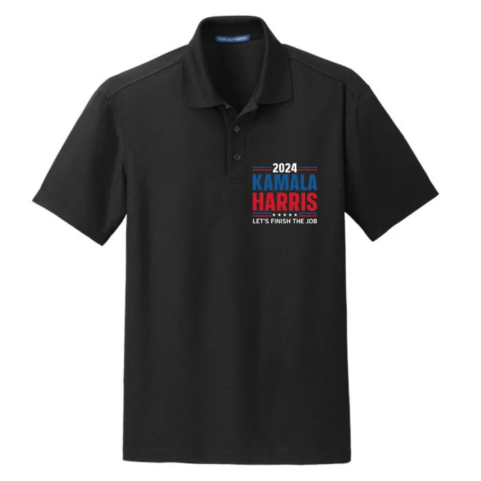 Kamala Harris 2024 LetS Finish The Job Dry Zone Grid Performance Polo