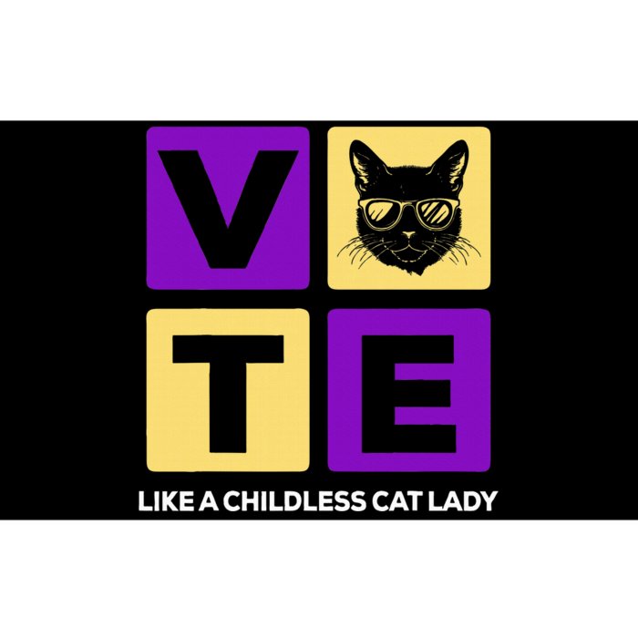 Kamala Harris 2024 Vote Like A Childless Cat Lady Bumper Sticker