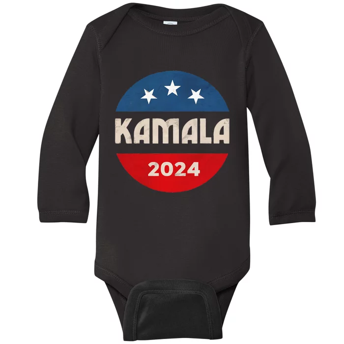 Kamala Harris 2024 For President Campaign Biden Is Out Baby Long Sleeve Bodysuit