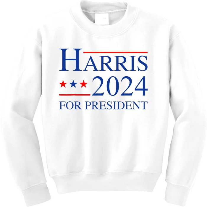 Kamala Harris 2024 For President Election Campaign Kids Sweatshirt