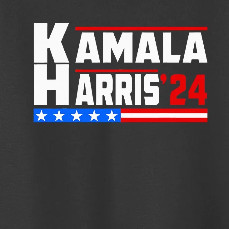 Kamala Harris 2024 Harris 2024 For President 2024 U.S Flag Toddler T-Shirt