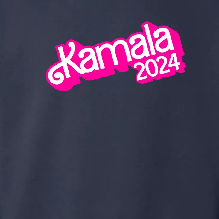 Kamala Harris 2024 Neon Fuchsia Doll Logo Toddler Hoodie