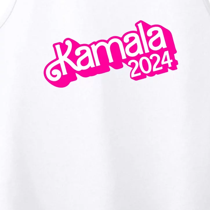 Kamala Harris 2024 Neon Fuchsia Doll Logo Performance Tank