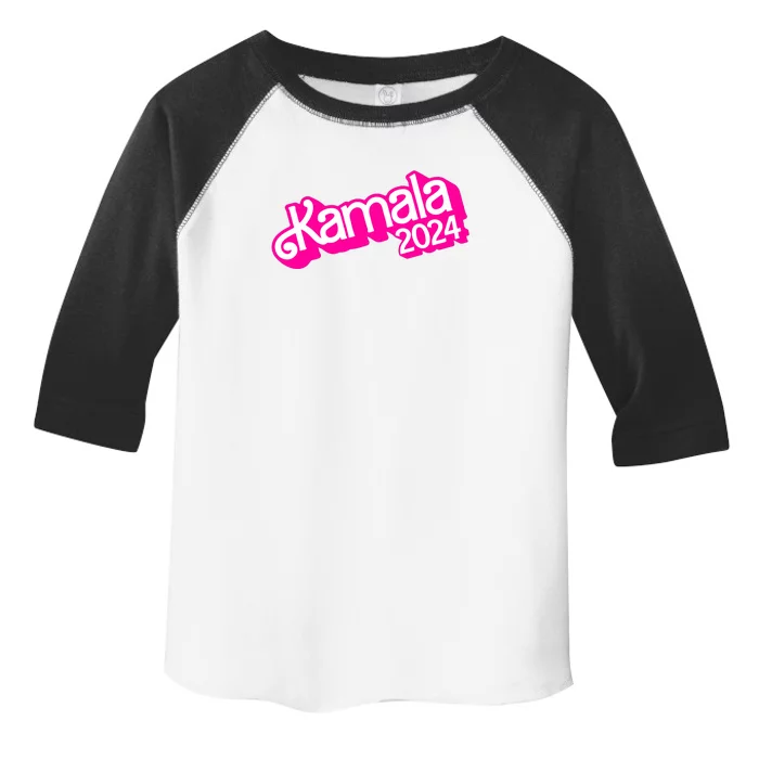 Kamala Harris 2024 Neon Fuchsia Doll Logo Toddler Fine Jersey T-Shirt