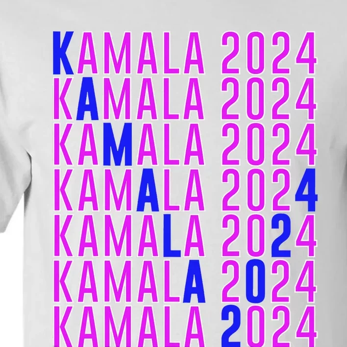 Kamala Harris 2024 Vote Democratic President Text Repeating Tall T-Shirt