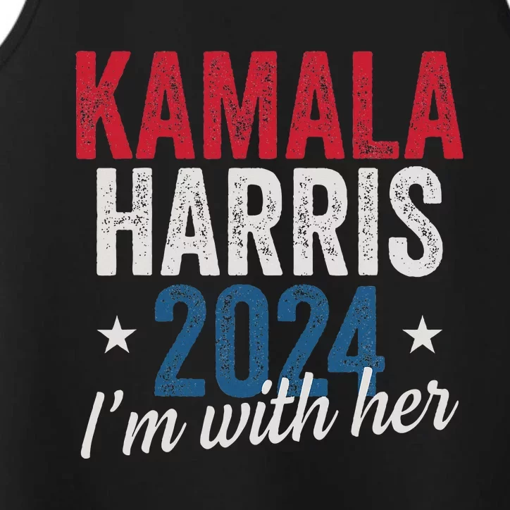 Kamala Harris 2024 Support IM With Her Kamala Harris 2024 Performance Tank